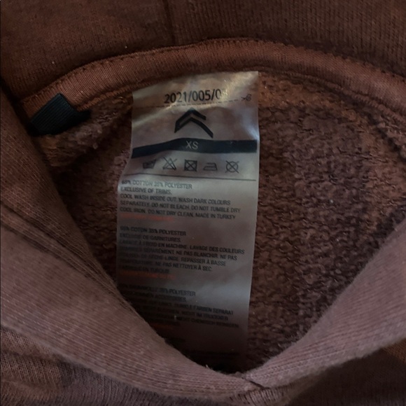 Oner Brown Classic Lounge Sweatshirt Hoodie (XS) & Sweatpants Jogger (S) Set - Picture 4 of 15